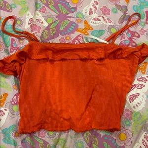 Orange crop top